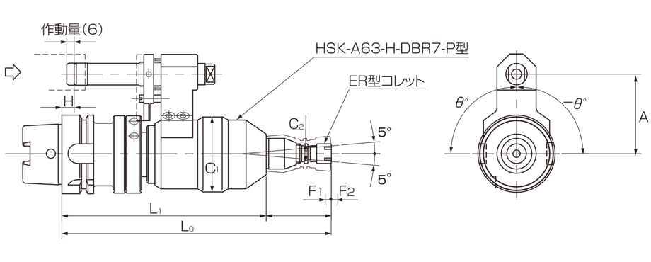 HSK-DBR7-P (マシニングセンタ用)